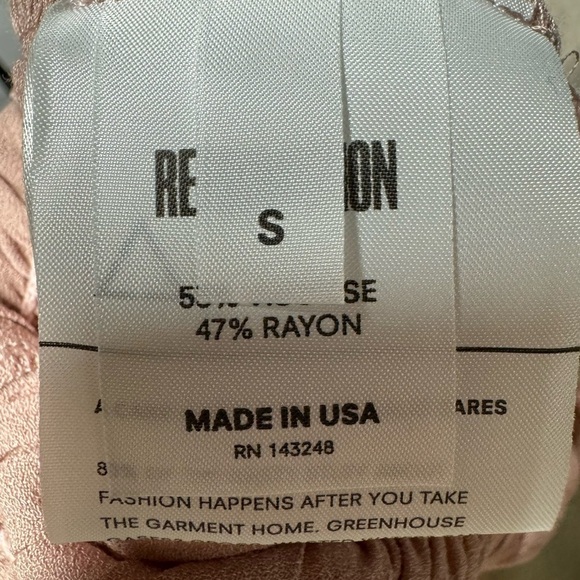 REFORMATION Laurent Pink Blush Blouse Womens Size Small - Picture 2 of 8